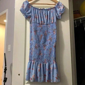 Blue floral dress  size XS